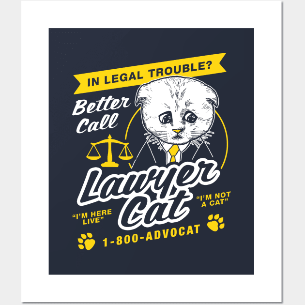 I'm Not A Cat Filter Lawyer Wall Art by claudirons